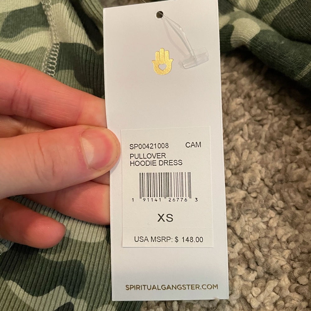 Spiritual Gangster Camo Hoodie Dress